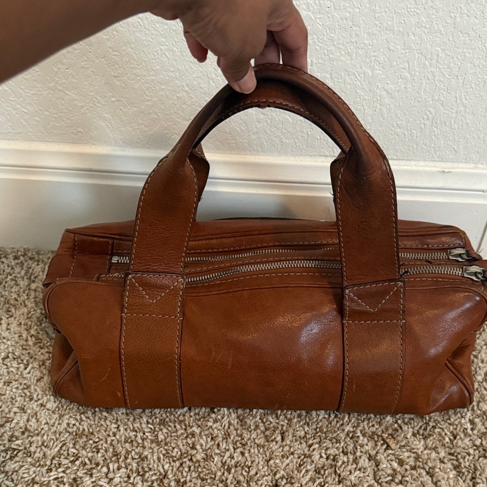 Michael Kors Brown Leather Baguette Bag